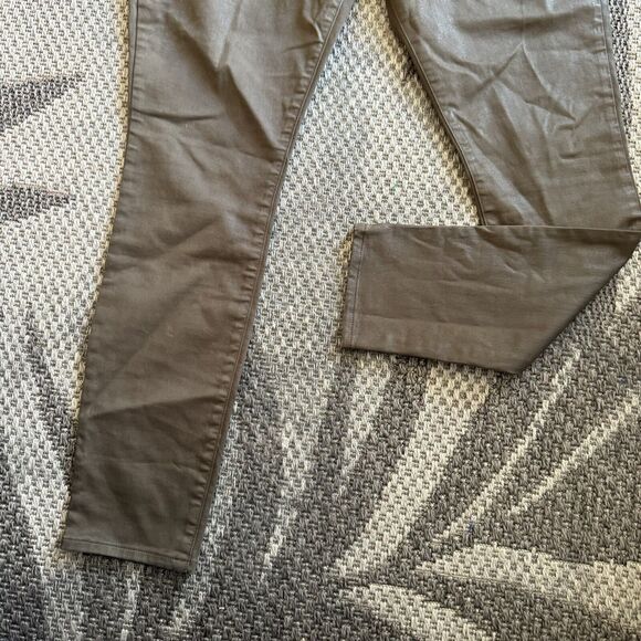 FRAME Le Skinny Jeans Womens 31 brown Coated Cotton High Rise Resin Grip - Picture 9 of 11